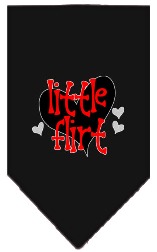 Little Flirt Screen Print Bandana Black Small